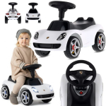 Laste t&otilde;ukemasin, auto, valgusega, kerge, Porsche Carrera GT, valge