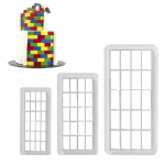 Komplektis 3 ristk&uuml;likukujulist vormi taigna jaoks