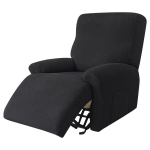 4tk/komplekt Veniv Jacquard Diivanikaitse Elastse All&auml;&auml;rega ja K&uuml;ljetaskuga, Juoda