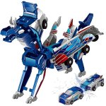 Magnetiline auto transformeeruv 2 &uuml;hes &ndash; auto dinosaurus, sinine