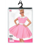 "50ndate rokkmoe mood roosa" (kleit alusseeliku, v&ouml;&ouml; ja peav&otilde;ruga)