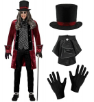"VIKTORIAANLIK VAMPIIR" (vestiga jakk, keep, kindad, m&uuml;ts)
