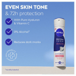 Antiperspirantspreid NIVEA Derma Control Natural Tone H&uuml;aluroon + C-vitamiin 72 h kaitse