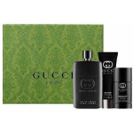 Kingikomplekt Gucci Guilty Pour Homme Eau De Parfum 90 ml + du&scaron;igeel + deodorandipulk &ndash; meestele, puidul&otilde;hnaline, kauakestev