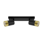 PUZON SPT GU10 2L MUST/KULDNE Seina- ja laevalgusti STR&Uuml;HM 160 x 74 x 250 mm
