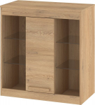 Seinakapp Meblocross Maximus MXS-40 tammeviimistlusega klaasriiulid moodne disain