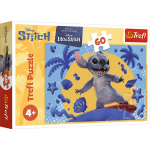 M&otilde;istatus Trefl PUZZLE 60 P&auml;ev Stitchiga /Disney Stitch 17407 &ndash; 60 t&uuml;kki, Disney teema, v&auml;rvikas disain