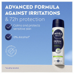 Antiperspirantspreid NIVEA Men Derma Control Sensitive 72 h kaitsevahend alkoholivaba
