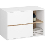 Vannitoakapp Akord VAMI W90 seinale paigaldatav 90 cm valge / sonoma tamm