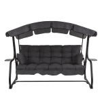 Aialehik &bdquo;Ravenna Black Edition&ldquo; 4-kohaline varikatusega, terasraamiga