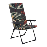 Kokkupandav aialaud Barletta Black Edition terrassile, reguleeritava seljatoega, lillemustriga, pol&uuml;esterist