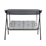 Aia kiik Patio Marbella Black Edition, hall pol&uuml;ester, 3‑kohaline