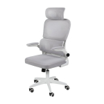 Professionaalne peatoega kontoritool, ergonoomiline arvutitool ja m&auml;nguritool, must/hall