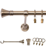 Metallist &uuml;ksikud Kardinapuu 340 Cm 19 Mm Golden Antique Monaco koos r&otilde;ngastega konnade jaoks