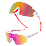 Rockbros laste sportp&auml;ikeseprillid 6&ndash;10 a, polariseeritud UV400, valge/roosa, roosa peegelklaas SP345-WHITE