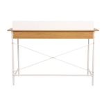 Kirjutuslaud Home4you Ferdie, saar/valge, metallraam, sahtlid
