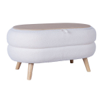 Ottomani laud Home4you Hana valge panipaigaga 87 &times; 48,5 &times; 46 cm