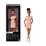 Nukk Barbie Basics Model 08 pruunide juuste ja kaneeliv&auml;rvi kleidiga