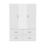 Riidekapp peegli ja sahtlitega kompaktne valge kapp v&auml;ikestesse ruumidesse