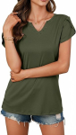 Elegantne Naiste V-Kaelusega Pluus Casual, Roheline, M, M