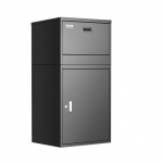Pakiautomaadi kast, 50x39.8x98 cm, Must, Tsingitud teras