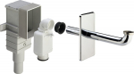 Sisseehitatav valamu sifoon Viega, 1&frac14; x 50/40, plastmassist, hall/valge/kroomitud