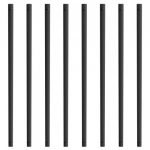 Trepi piirded, 25x5.5x82 cm, must, alumiinium