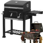 S&ouml;egrill, kaheastmeline, termomeeter, kaas, riiul, tuhakast, suur, lukustatav