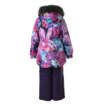 Huppa T&uuml;drukute talvekomplekt RENELY 4, pink pattern/ dark lilac