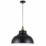 Rippvalgusti E27 loft stiilis, must vasega