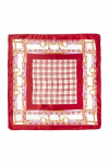 A.p. satiinist sall 50x50 cm, ruuduline, valge ja punane