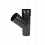 Pvc vihmaveetoru tee 75x75x45 mm, must