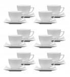 Lubiana Classic 200ml tass alustassiga 14cm, 12tk, valge