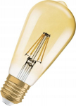 Led pirn St64 E27 6,5w 725lm 2400k Vintage, h&auml;mardatav