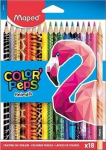 Maped Color'peps Animals v&auml;rvilised pliiatsid, 18 tk.