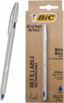 Bic Cristal Re'new metallist pliiats, sinine, 2 lisat&auml;itega