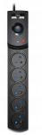 Usb-ga kaitsefilter, 5 pesa, 5m kaabel, must