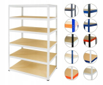 Metallist riiul Helios 180x180x45 cm, 6 riiulit, 275 kg/riiul