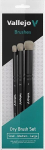 Vallejo kuivharjade komplekt: naturaalsed harjased, 3 suurust (s, M, L)