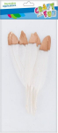 Dekoratiivsuled valge/kuldne 10-15cm, 8tk.