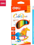 Plastikust v&auml;rvilised v&auml;rvipliiatsid Deli Colorun, 12 tk.