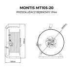 Professionaalne trumli pikendus 20m 3x1,5 Ip44