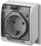 Hermes 0324-01 &uuml;he pistikupesaga Ip44 pinnakinnitus