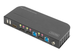 KVM l&uuml;liti - Digitus by Assmann - 2x1 - HDMI ja DisplayPort - USB - Must