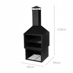 Aia kaminameeleolu CM7000290 K&otilde;rge korsten Metall 118 cm