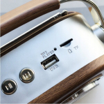 Retro raadio Retoo Bluetoothiga, FM, punane, patarei ja v&otilde;rk