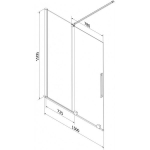 Vannisein Mexen Velar, 150 x 150 cm, kroom/grafiit