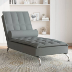 Massaažilamamistool vidaXL VD379444, hall kangas, USB vibratsioon