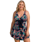 Ujumiskleit naistele tummy control sisseehitatud trikooga Saitdress, sinine