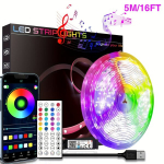 5m LED-valgusriba, telefoni ja kaugjuhtimispuldiga juhtimine, RGB